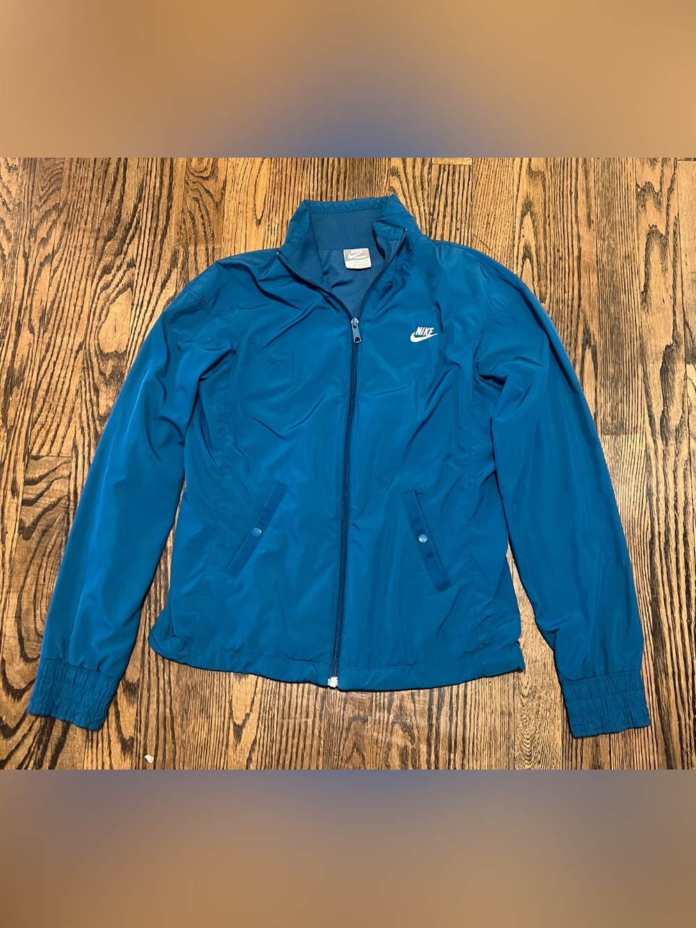 Nike Women's Teal Blue Zip-Up Bomber Jacket